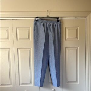 Alfred Dunner Blue Dress Pants with Elastic Waistband